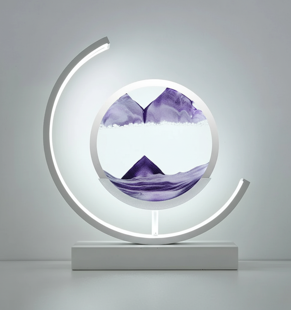DuneGlow Table Lamp – Handmade Ambient Lamp with Soothing Light and Modern Design | Bowlift