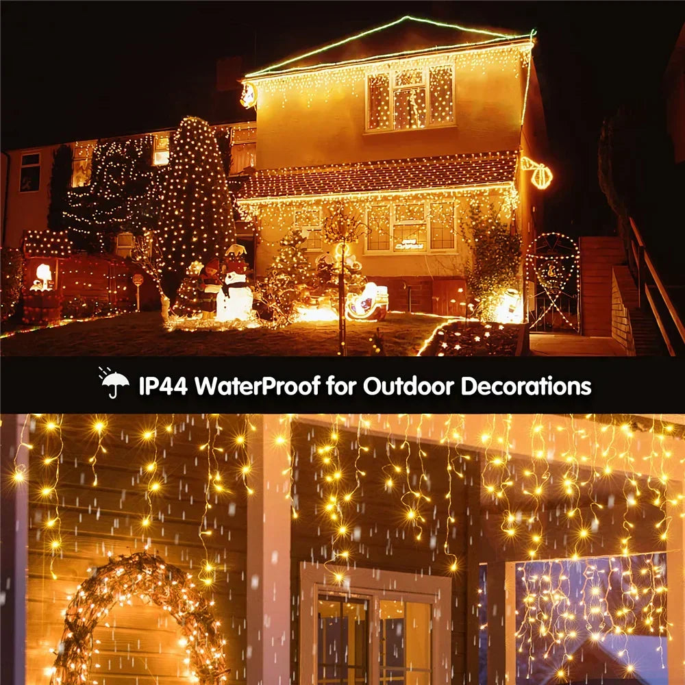 BowLift | Icicle Light Curtain | LED Christmas Decoration Outdoor