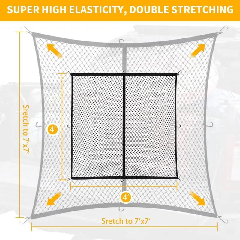 BowLift | Elastic Luggage Net with Sturdy Carabiners