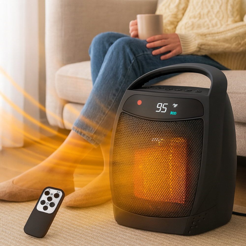 BowLift | Electric Space Heater Portable Ceramic Indoor Heater Remote Control