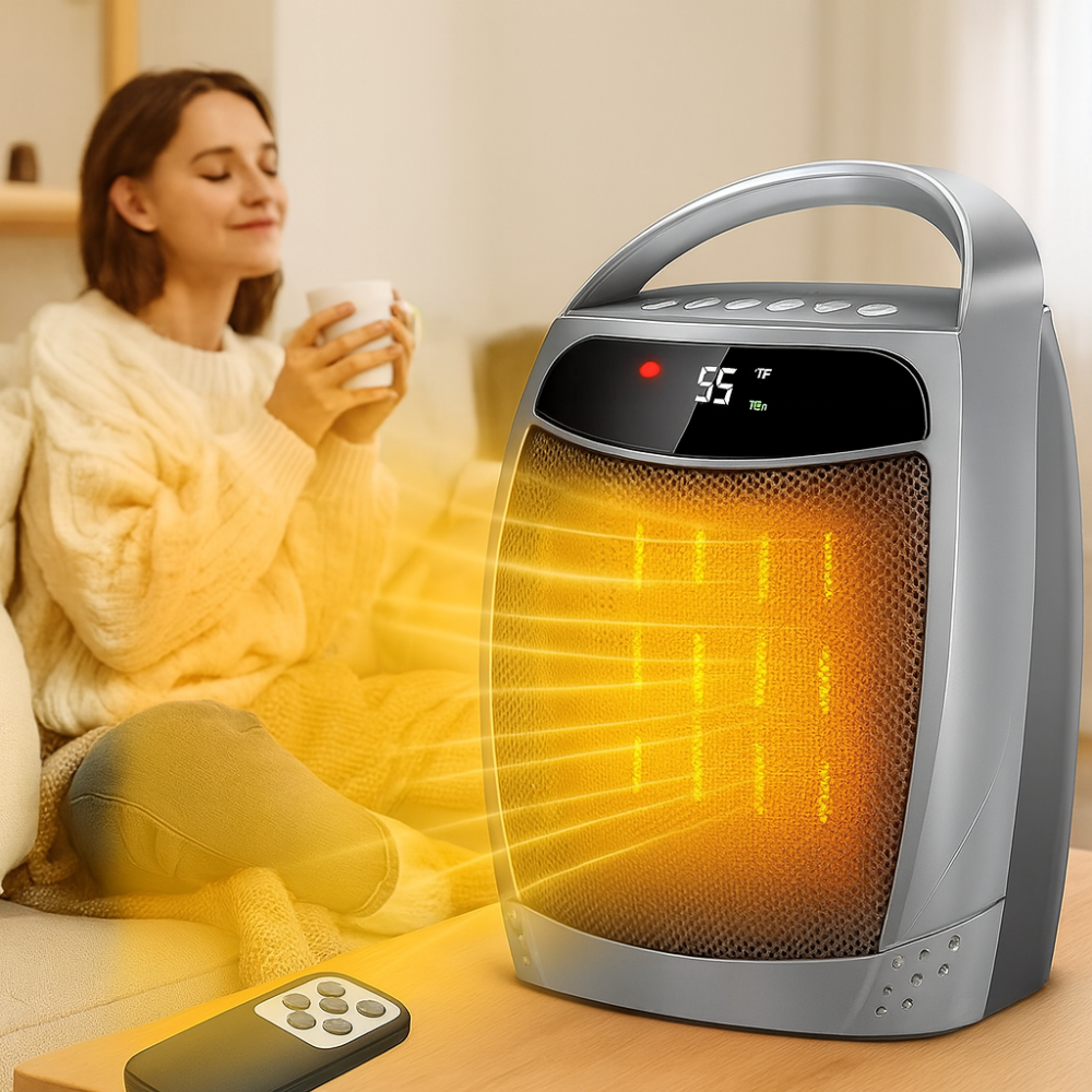BowLift | Electric Space Heater Portable Ceramic Indoor Heater Remote Control