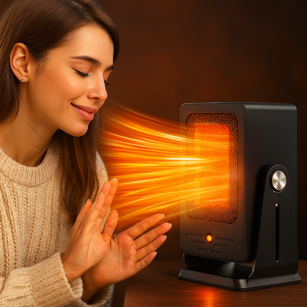 BowLift | Electric Space Heater Ceramic Portable 900W Adjustable Thermostat