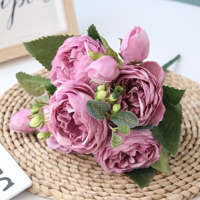 BowLift | Elegant peony floral composition for home decor – High-quality non-woven fabric