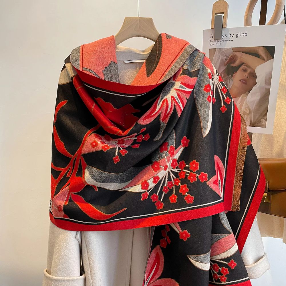 BowLift | Elegant Floral Jacquard Woven Scarf