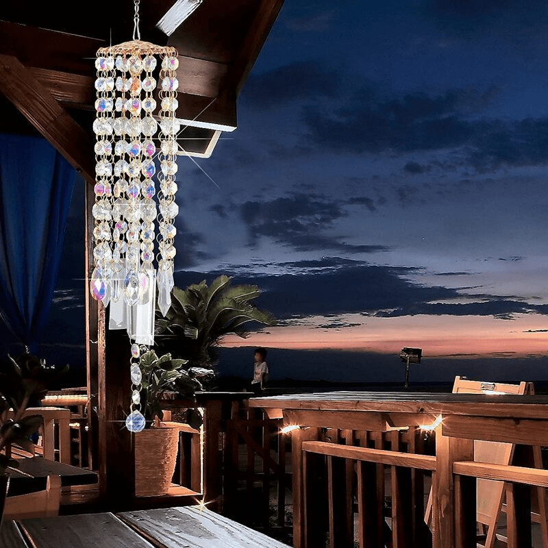 BowLift | HarmonyGleam Crystal Wind Chime – Tranquil Garden Decoration