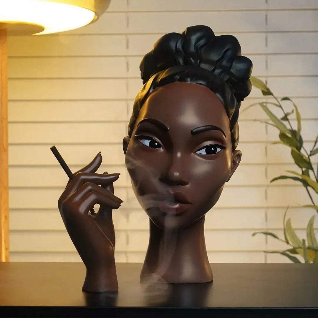 BowLift | Elegant Incense Holder in the Form of a Black Woman's Head