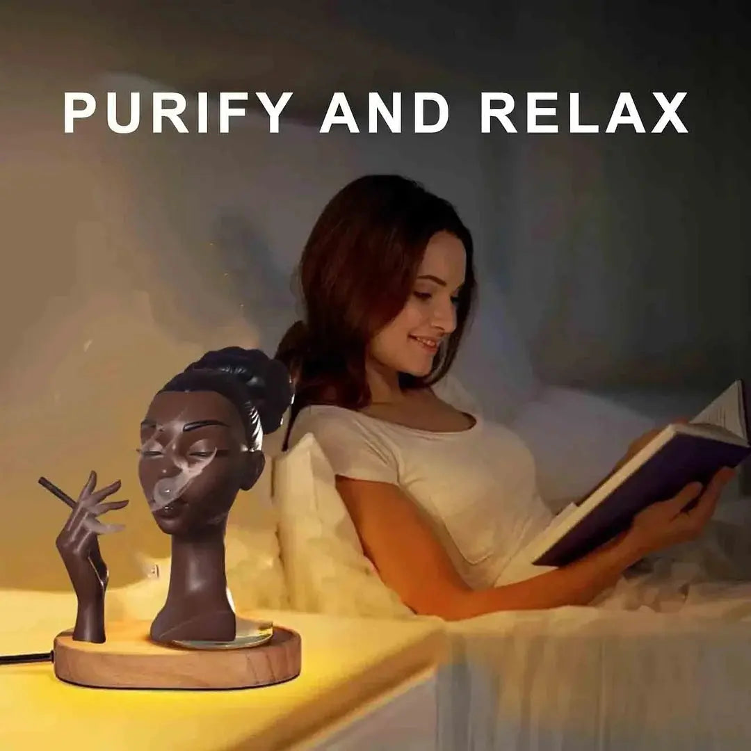 BowLift | Elegant Incense Holder in the Form of a Black Woman's Head