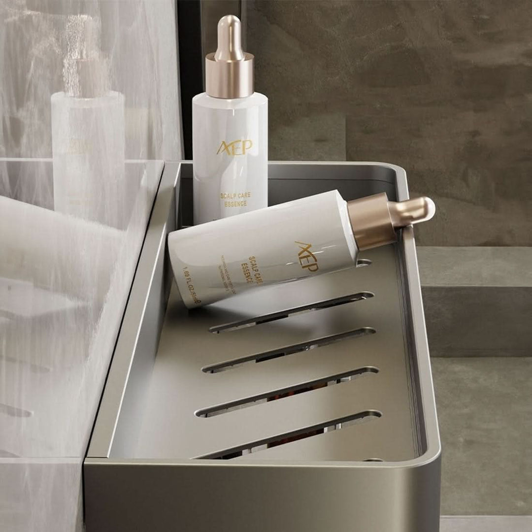 BowLift | Elegant wall shelf for the bathroom with towel rail & drill-free installation