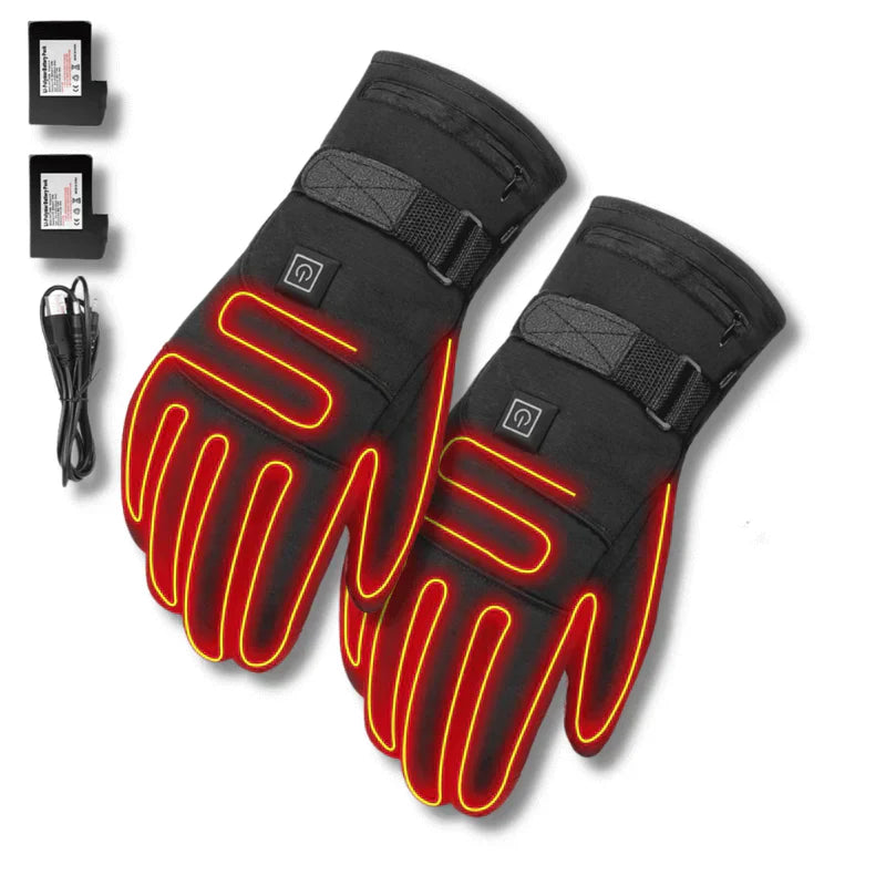 BowLift | ThermoGrip Heated Gloves – Waterproof Unisex Gloves with 3 Heating Levels and Touchscreen Function