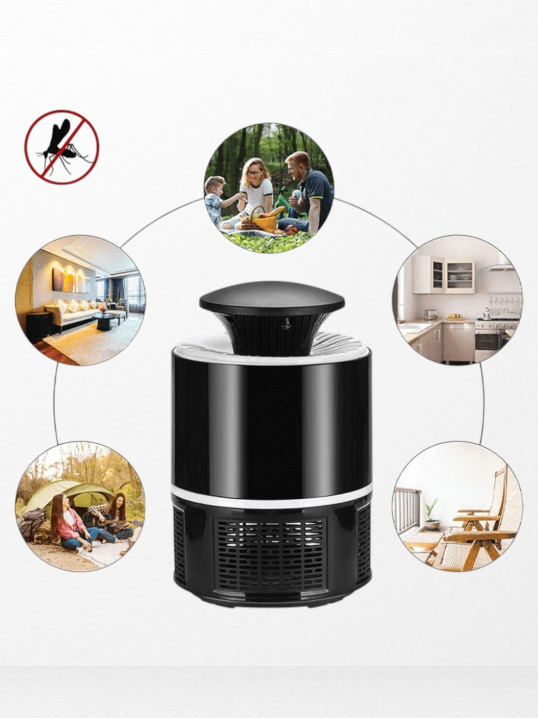 Electric Mosquito Killer Lamp with UV LED and Silent Design – Compact and Portable for Indoor Use | Bowlift