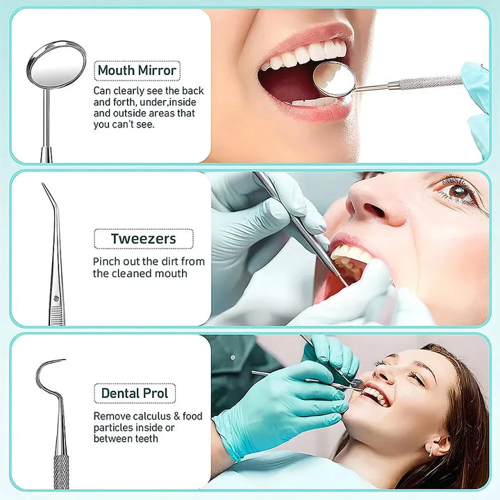 BowLift | Ultrasonic Teeth Cleaning Device | 38 kHz Ultrasound, LED Light & USB Fast Charging for Home Dental Care
