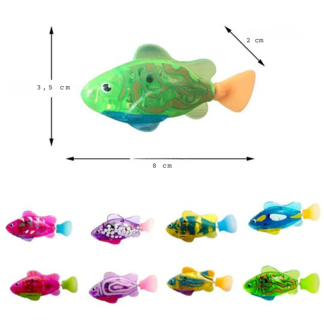 Electronic swimming fish with LED light Bowlift
