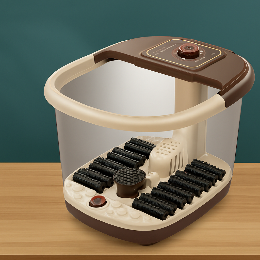 BowLift | Electric Water Foot Massager with Heating and Massage Rollers – Ergonomic Foot Massage Device for Home Spa