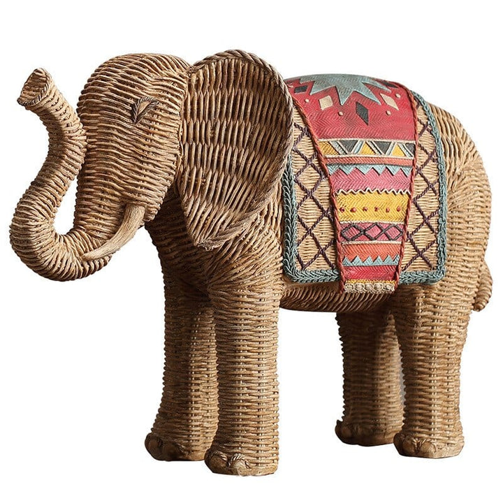Elephant Rattan Statue Bowlift