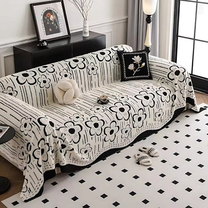 BowLift | Embroidered Flower Soft Sofa Cover