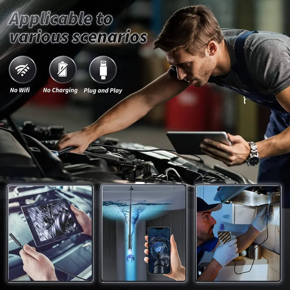 BowLift | Endoscope Camera Waterproof — HD Inspection Camera with 5m Cable