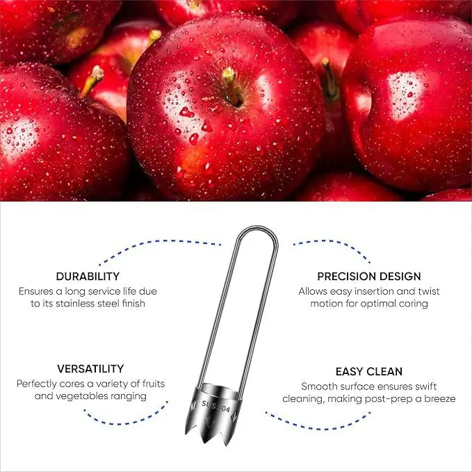 BowLift | Ergonomic Core Remover made of Stainless Steel for Fruits and Vegetables