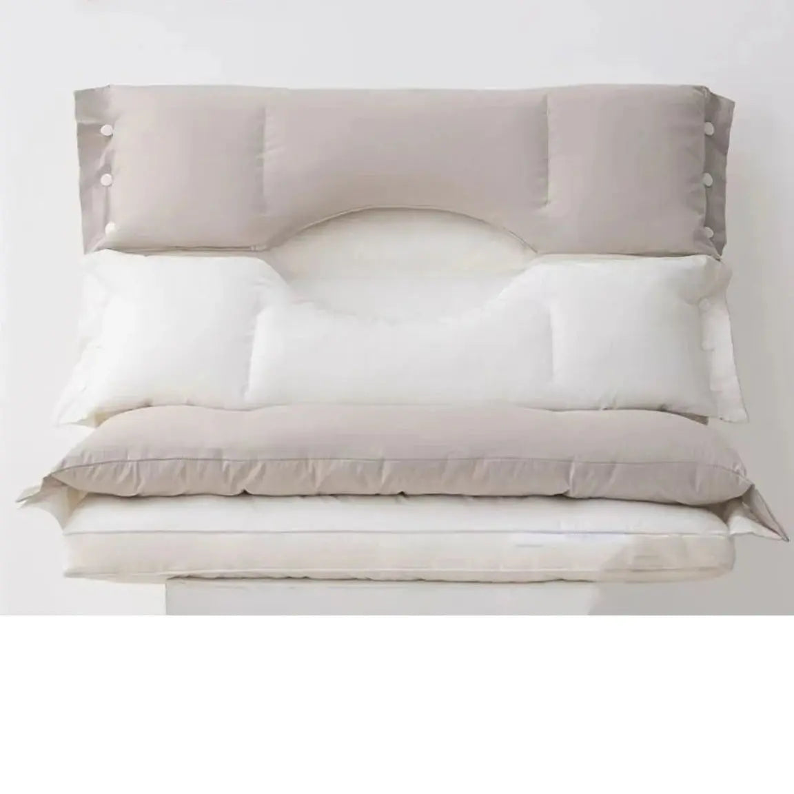 BowLift | Ergonomic removable double-layer neck pillow with adjustable height