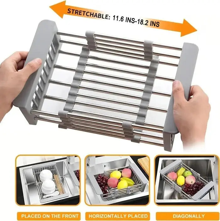 BowLift | Expandable Stainless Steel Draining Basket for Sinks