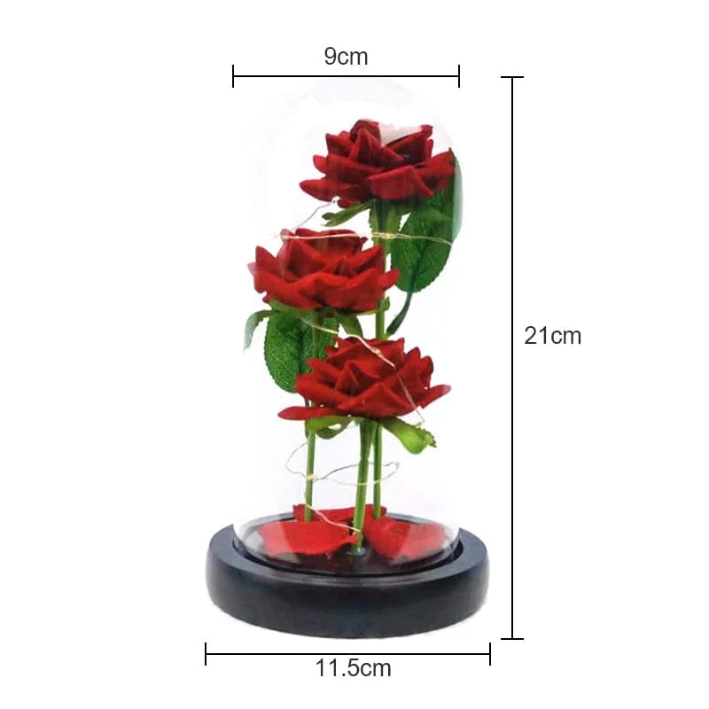 Eternal Red Rose Flowers Bowlift