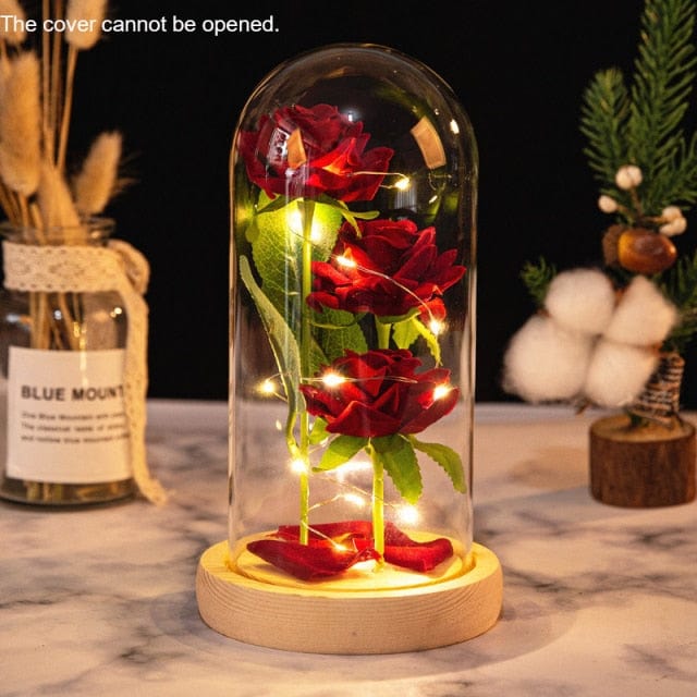 Eternal Red Rose Flowers Bowlift