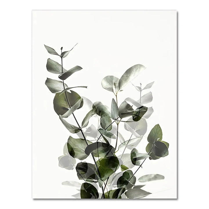 Every New Day Eucalyptus Green Leaves Wall Art Fine Art Canvas Prints Inspirational Quotes Posters Pictures For Living Room Home Office Art Decor | Bowlift