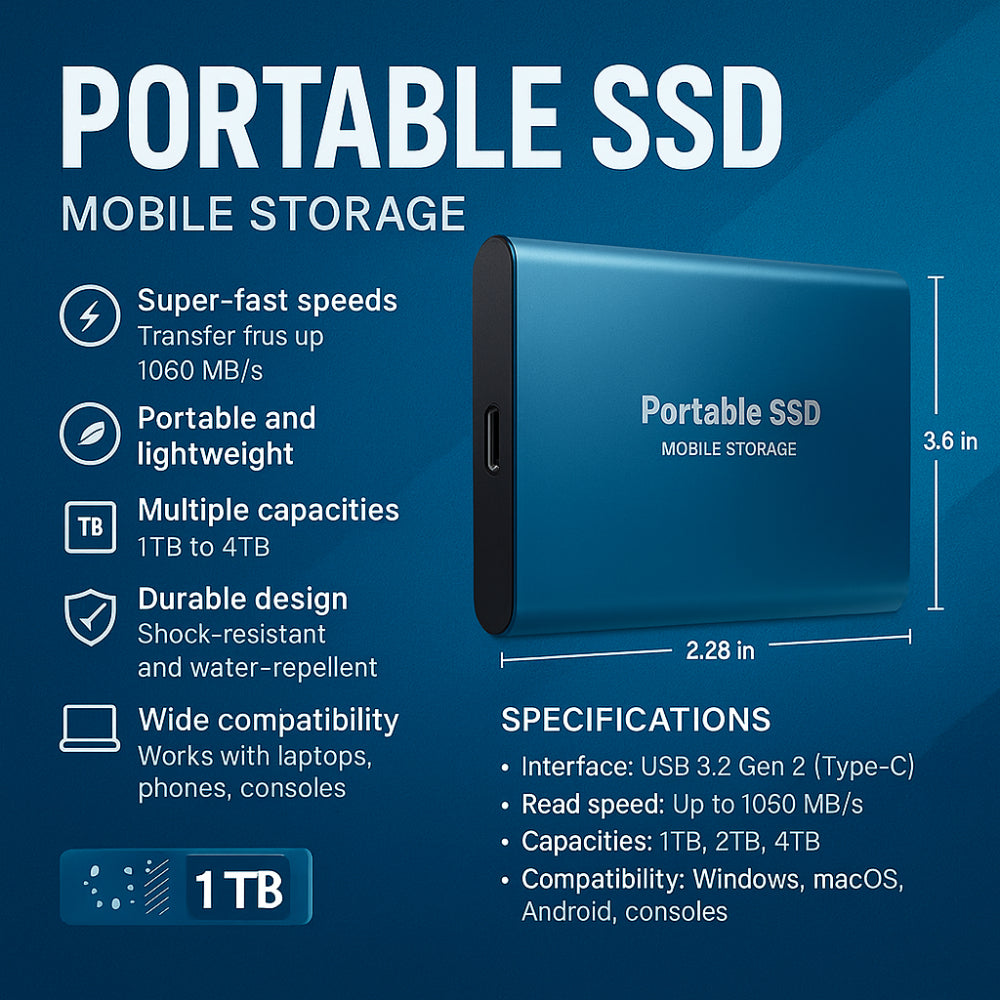 BowLift | External SSD Drive Aluminum Portable Storage