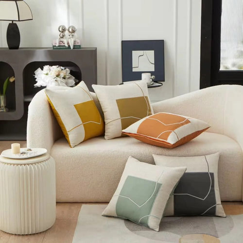 BowLift | Geometric Embroidery Pillowcase