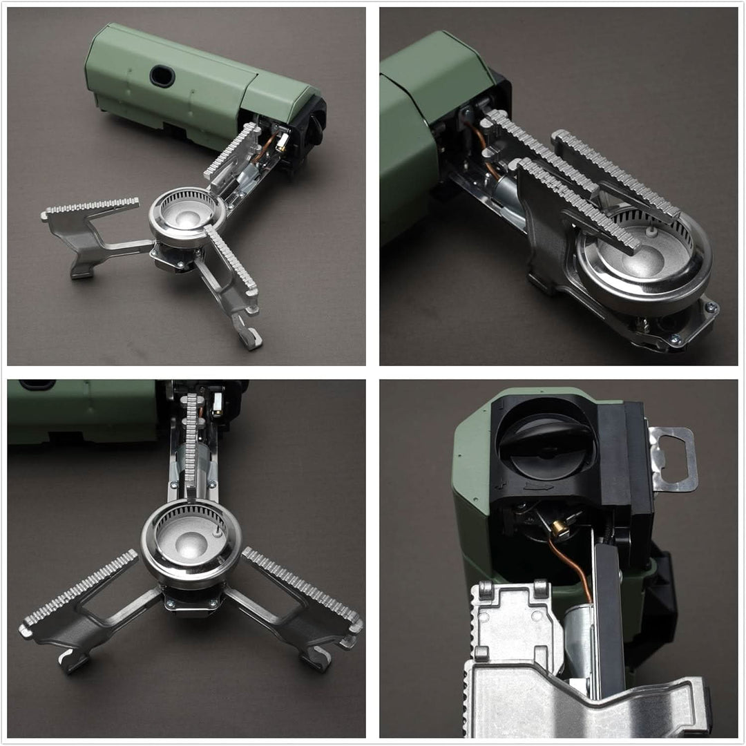 BowLift | Compact camping stove set with butane gas bottle & carrying bag