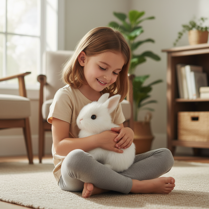 BowLift | BunnyLoom Interactive Plush | Realistic hopping bunny toy for kids