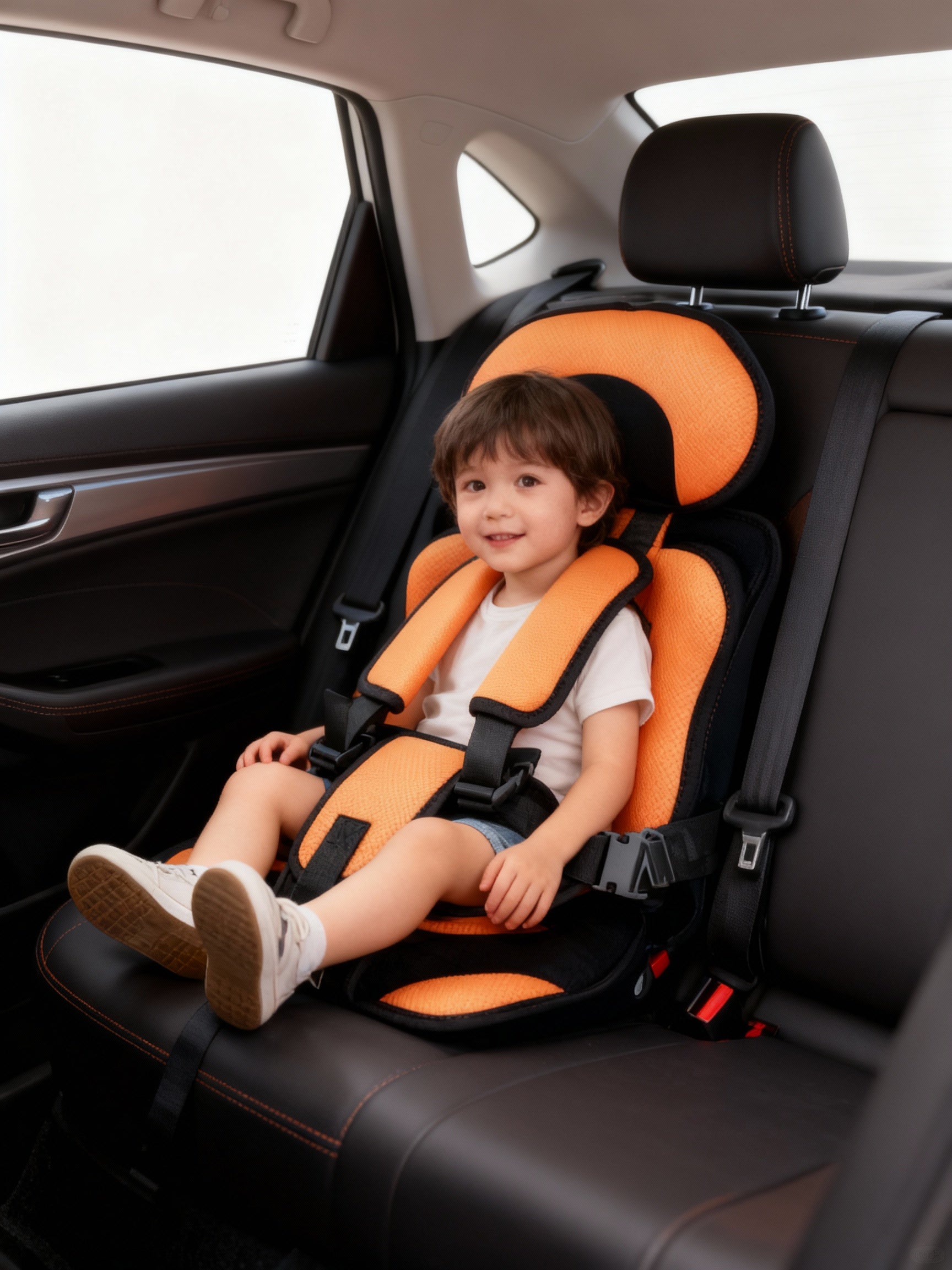 BowLift | Portable Travel Car Seat & Toddler Booster | 5-Point Safety Harness | Foldable Compact Design for Ages 1–12