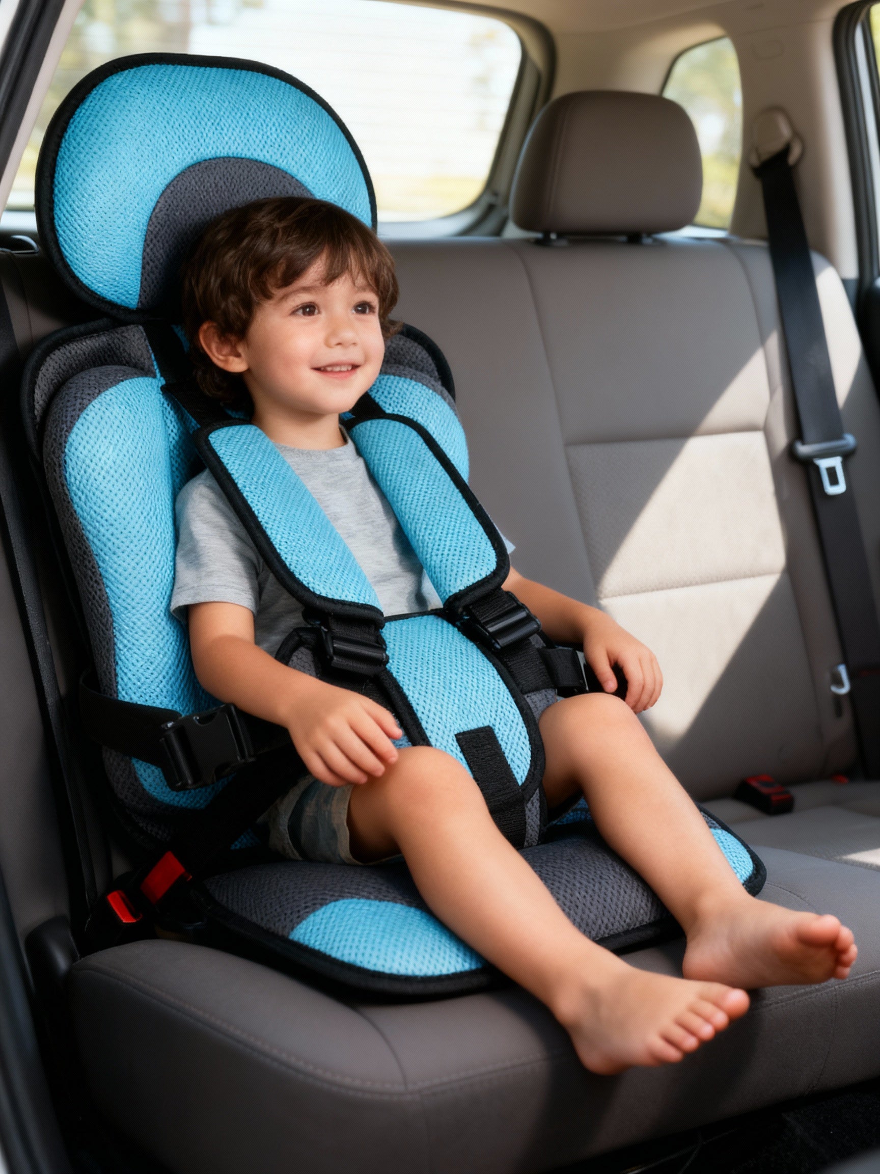 BowLift | Portable Travel Car Seat & Toddler Booster | 5-Point Safety Harness | Foldable Compact Design for Ages 1–12