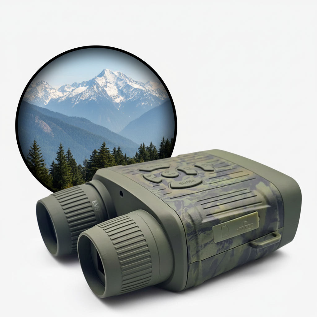 OptiClear | Night Vision Binoculars | 1000ft Infrared Digital System | HD Display for Hunting & Surveillance | 1080p Video Recording