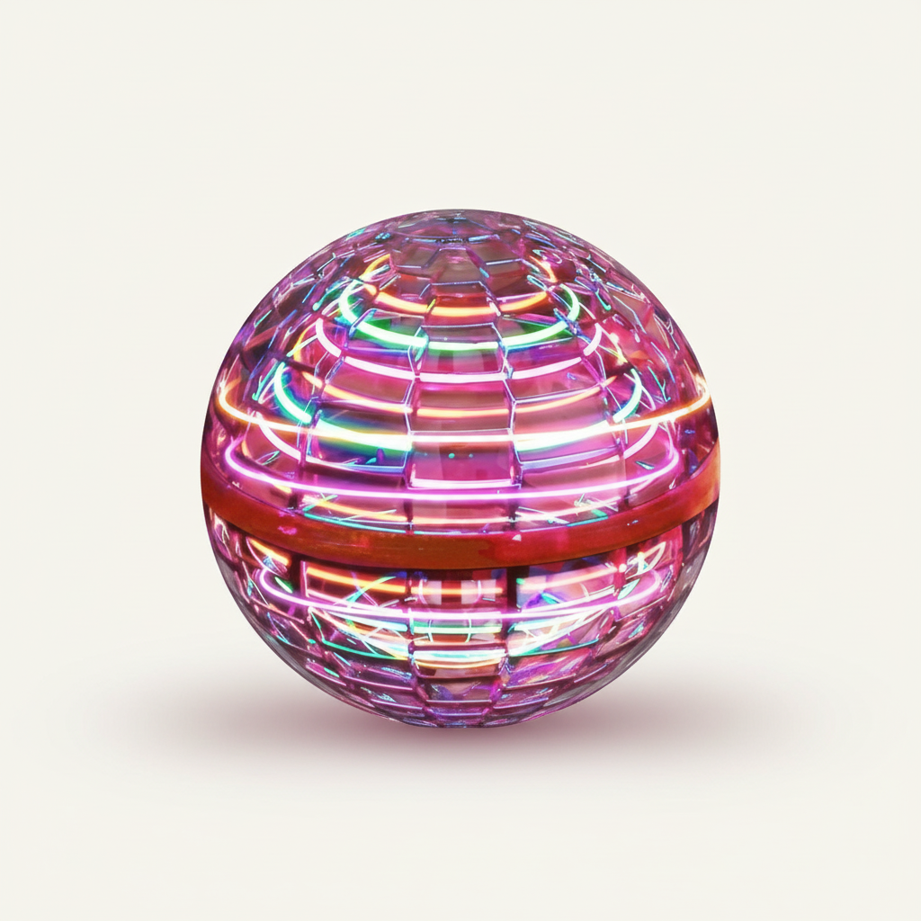 BowLift | Original Flying Orb Ball | Aerodynamic Gyroscopic Boomerang Mechanism | RGB LED Induction Flight System | Impact-Resistant Polypropylene Outer Shell | USB-Rechargeable Kinetic Drone