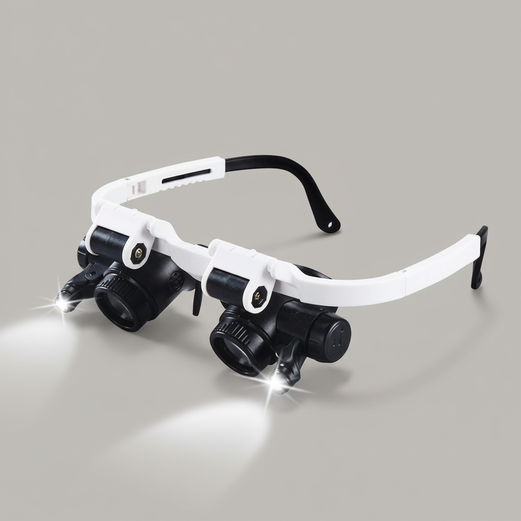 BowLift | Magnifying Glasses with Dual LED Illumination | 8x, 15x, & 23x Combined Magnification | High-Definition Acrylic Optics | 180° Rotatable Lens System | Adjustable 5mm Lateral Alignment & Retractable Arms