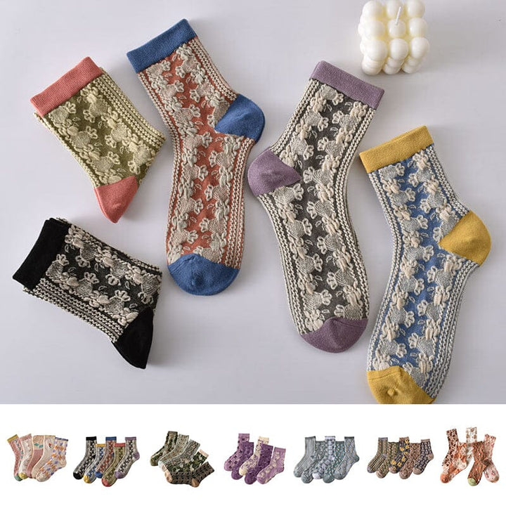 BowLift | Women's Floral Cotton Socks (10 Pairs)