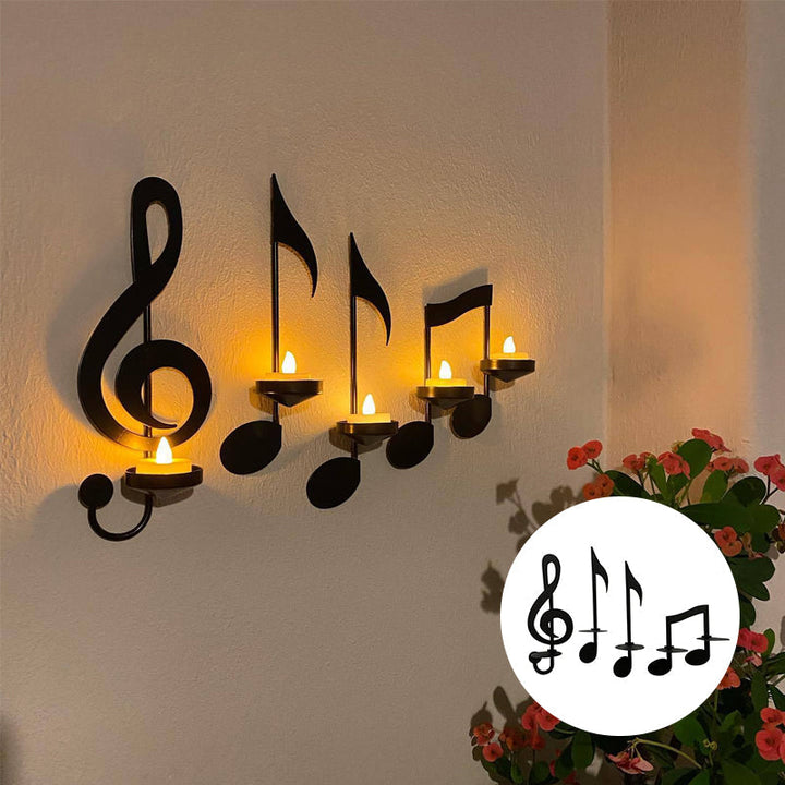 Black Music Note Wall Sconce | Bowlift