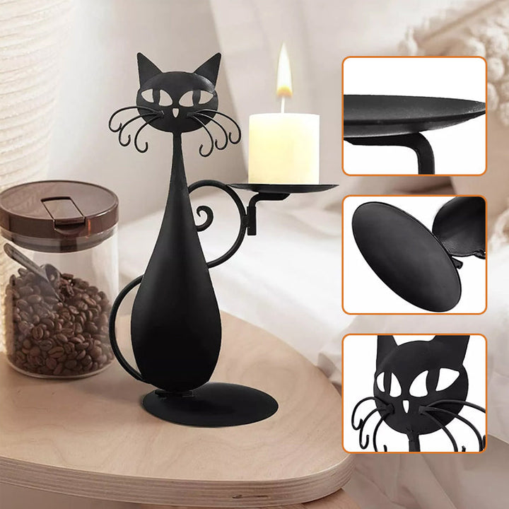 Candle holder black cat | Bowlift