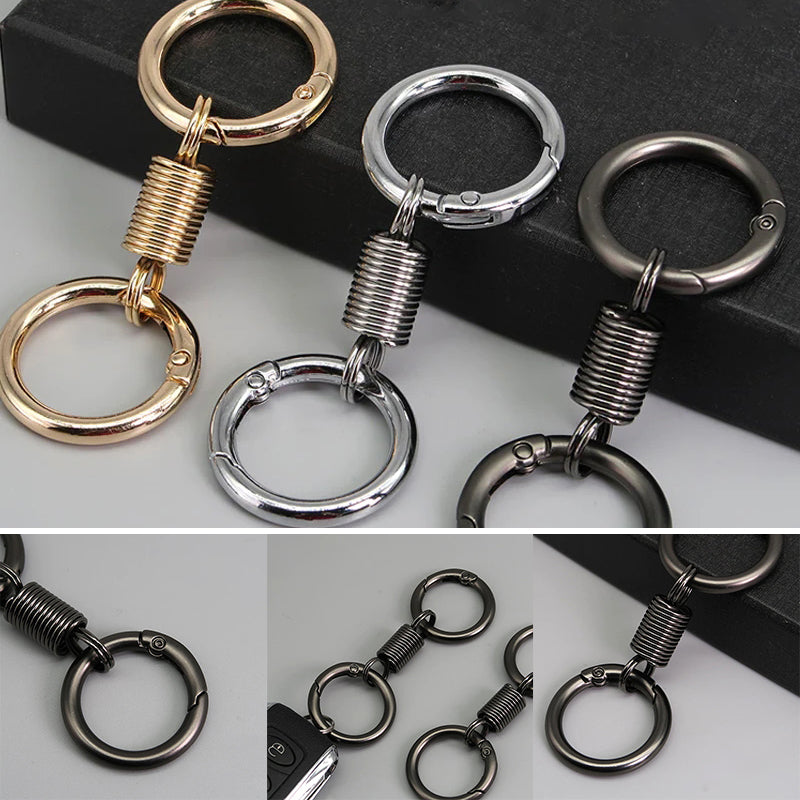 BowLift | Nordic Retro Spring Double Ring Keychain