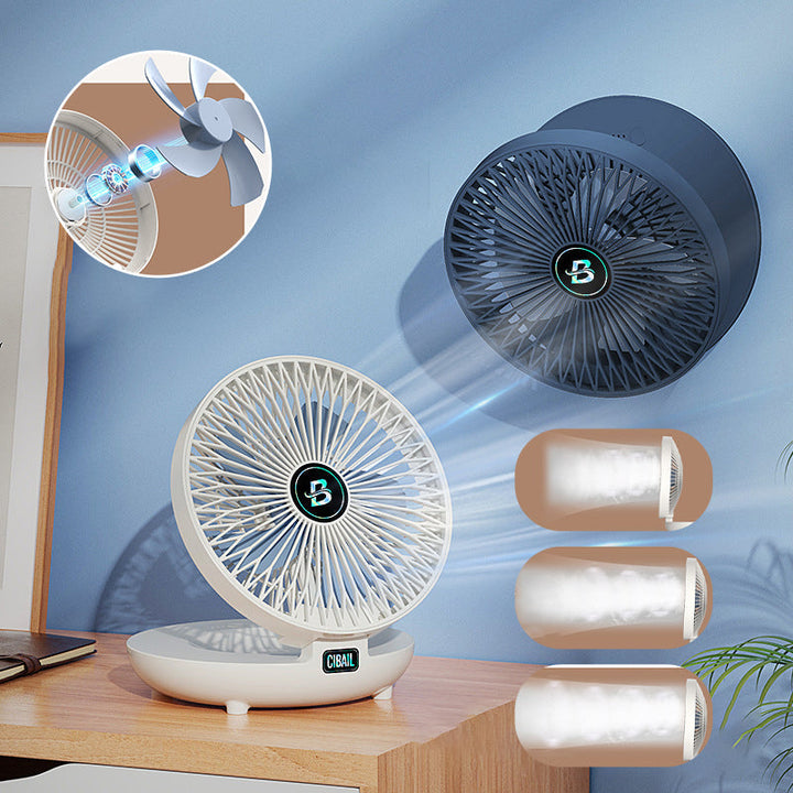 Portable Mini Desktop Fan, USB Rechargeable Adjustable Wall-Mount Fan | Bowlift