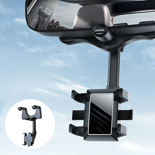 BowLift | Multifunctional 360 Rotatable Car Rearview Mirror Phone Holder