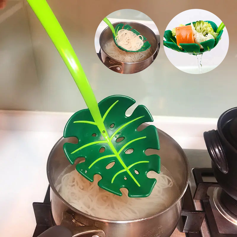 Green Leaf Colander | Bowlift