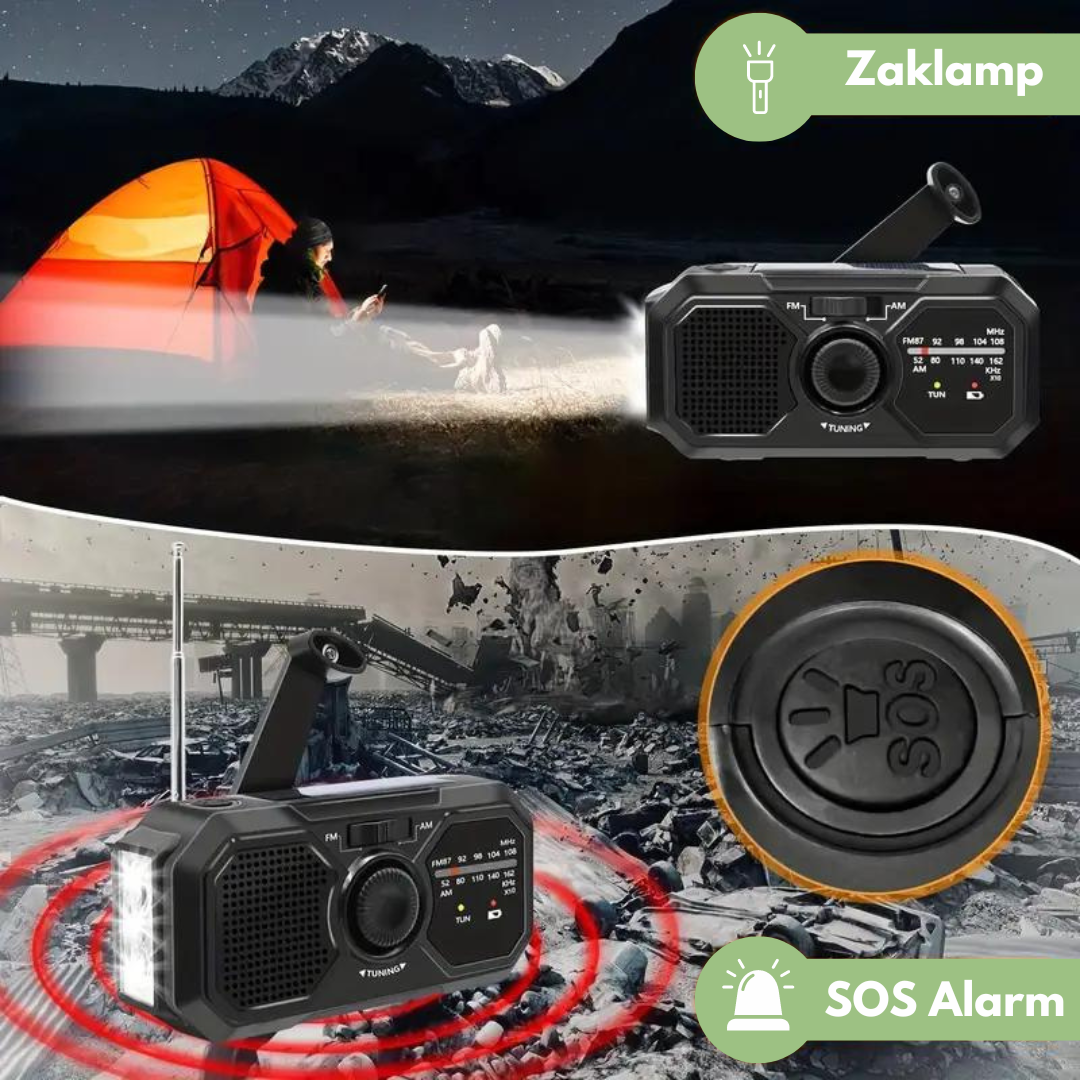 PowerGuard - Multifunctional Emergency Radio with Solar Panel | Bowlift