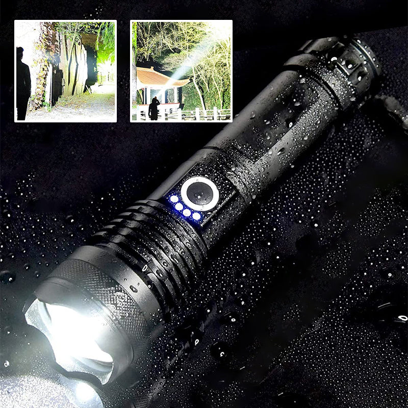 Tactical rechargeable laser LED flashlight | Bowlift