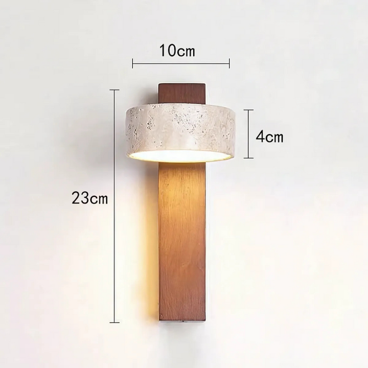BowLift | Wabi Sabi Wall Lamp | Travertine Wall Lighting Indoor