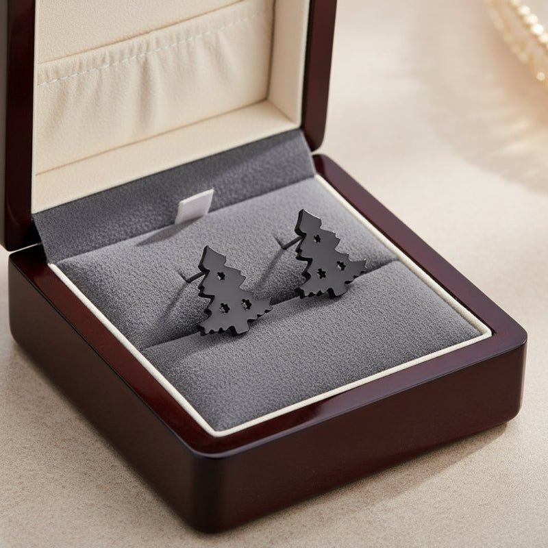 BowLift | Elegant 925 Silver Christmas Stud Earrings with Festive Shine