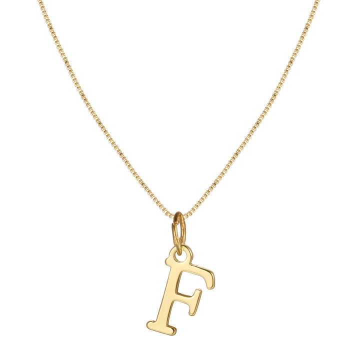 BowLift | 14k Minimal Serif Initial Necklace