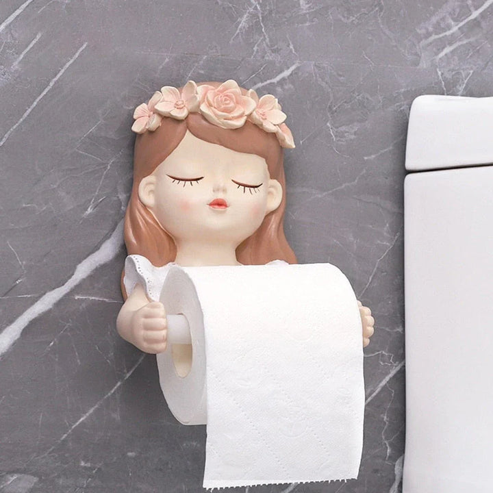 Fairy Tale Girl Toilet Paper Holder Bowlift