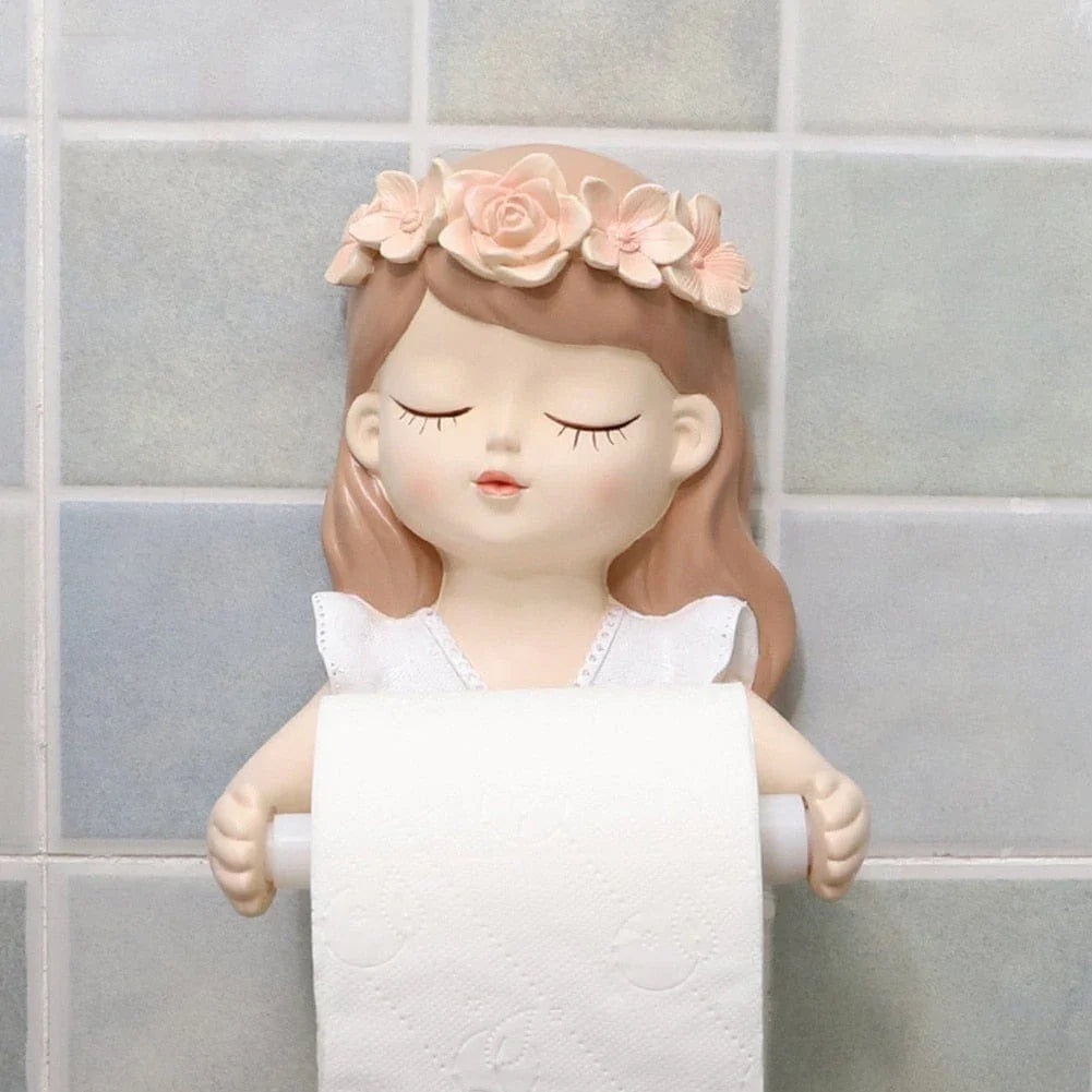 Fairy Tale Girl Toilet Paper Holder Bowlift