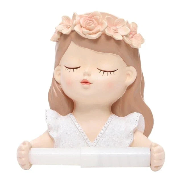 Fairy Tale Girl Toilet Paper Holder Bowlift